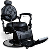 Finnegan II Antique Style Barber Chair / Black with Matte Black Frame by Hans Equipment