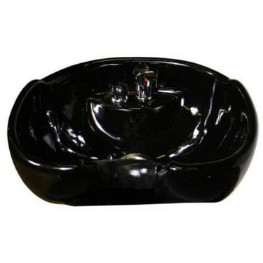 Fiore Shampoo Chair Station - Black/Black/Black by Deco Salon Furniture