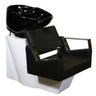 Fiore Shampoo Chair Station - Black/White/Black by Deco Salon Furniture