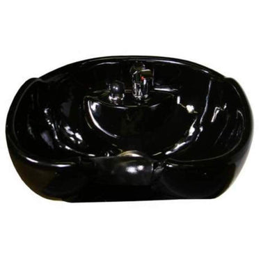 Fiore Shampoo Chair Station - Black/White/Black by Deco Salon Furniture
