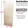 Fixed Partition (No Wheels) for Styling Stations & Back Wash with Choice of Laminates / 23.5" Wide X 66.25" High (5.5 Feet High)