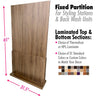 Fixed Partition (No Wheels) for Styling Stations & Back Wash with Choice of Laminates / 31.5" Wide X 65" High (5.4 Feet High)