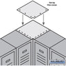 Flat Top Filler - Corner - for 12 Inch Deep Metal Locker by Salsbury – Blue by Salsbury