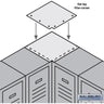 Flat Top Filler - Corner - for 18 Inch Deep Metal Locker by Salsbury – Blue by Salsbury