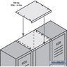 Flat Top Filler - In-Line - 15 Inch Wide - for 18 Inch Deep Metal Locker by Salsbury – Blue by Salsbury