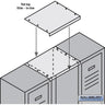 Flat Top Filler - In-Line - for 21 Inch Deep Metal Locker by Salsbury – Blue by Salsbury