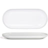 FOH Oval Bevel Plate - White - 11" x 5" / 12 Count