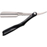 Folding Handle Shaving Razor / Black / SS Series - Stainless Steel with Smooth Rounded Tip by Feather