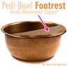 Foot Rest for Round Metal Pedicure Bowl / Hand-Hammered Copper - FOOT REST ONLY: BOWL SOLD SEPARATELY