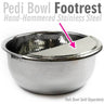 Foot Rest for Round Metal Pedicure Bowl / Hand-Hammered Stainless Steel - FOOT REST ONLY: BOWL SOLD SEPARATELY