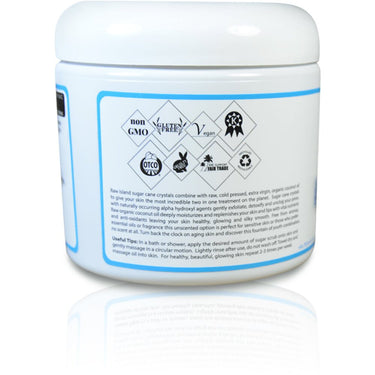Fragrance Free Certified Organic Sugar Polish / 20 oz. / Case of 8 Jars by Organic Fiji by Organic Fiji