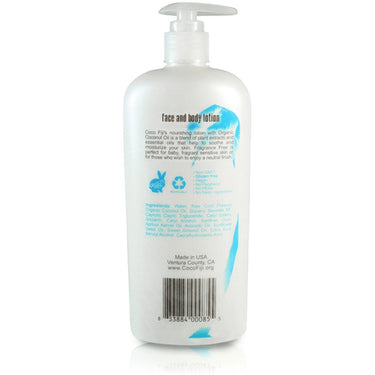 Fragrance Free Face & Body Lotion Infused with Raw Coconut Oil / 12 oz. / Case of 8 Bottles by Organic Fiji by Organic Fiji