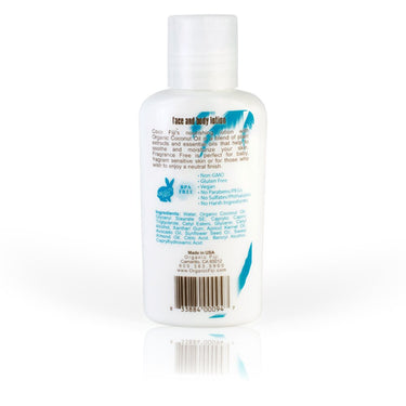 Fragrance Free Face & Body Lotion Infused with Raw Coconut Oil / 3 oz. / Case of 20 Bottles by Organic Fiji by Organic Fiji