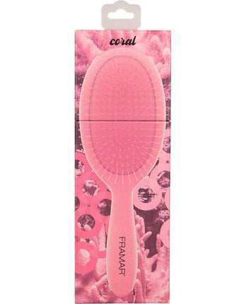 Framar Baecation Wheat Fibre Detangle Brush / Coral