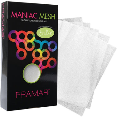 Framar Maniac Mesh Sheets - Hair Color Paper Foil Alternative - 6" x 11" / 50 Pack - Reusable
