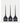 Framar Matte Black Clasic Color Brush Set - 3 Pack