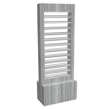 Freestanding Polish Display with Storage Cabinets / Available in Black, Embossed White, or Gray by Whale Spa