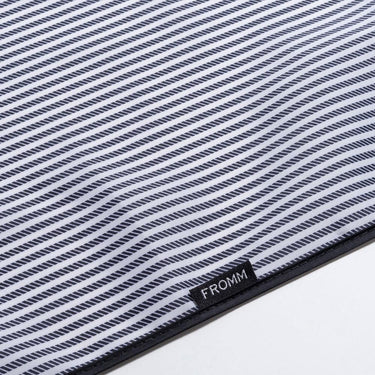Fromm Apparel Studio Barber Cape - Snap Closure - Blue Stripes / 44"W x 58"L