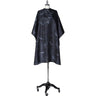 Fromm Apparel Studio Premium Signature Hairstyling Cape - Snap Closure - Black with Triangle Pattern / 58"L x 44"W