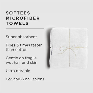Fromm Studio Experience Softees Air Microfiber White Towels - 80% Polyester/20% Polyamide - 15.5" x 25.5" - 1.65 lbs. / 6 Pack