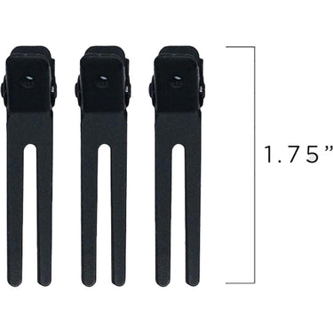 Fromm Style Artistry 1.75" Black Double Prong Clips / 50 Pack