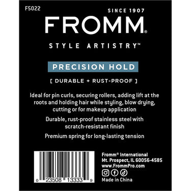 Fromm Style Artistry 1.75" Black Single Prong Clips / 50 Pack