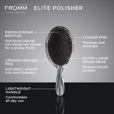 Fromm Style Artistry Elite Polisher Ceramic Paddle Brush
