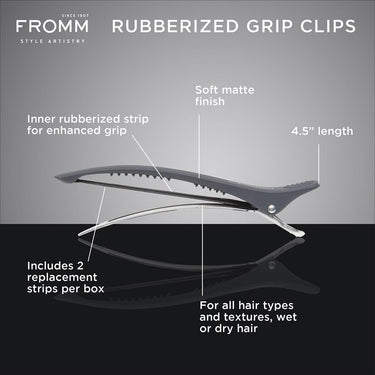 Fromm Style Artistry Rubberized Grip Clips / 4 Pack