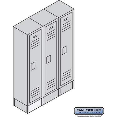 Front Base - for 15 Inch Wide Metal Locker by Salsbury – Blue by Salsbury (view 2)