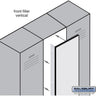 Front Filler - Vertical - 15-inch Wide for Heavy Duty Plastic Locker by Salsbury – Blue by Salsbury