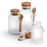 Frosted Apothecary Jars with Caps and Spoons - Large - 300 mL. / 36 Pack - Individually Wrapped