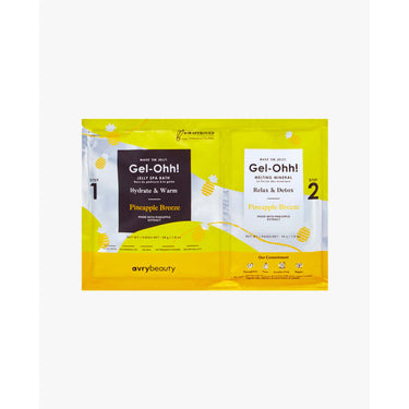 Gel-Ohh Jelly Spa Pedi Bath - Pineapple Breeze / Case of 30 SETS - (30) Pineapple Breeze Jelly Spa Bath / 50 Grams - 1.76 oz. Each + (30) Pineapple Breeze Dilution Mineral / 50 Grams - 1.76 oz. Each