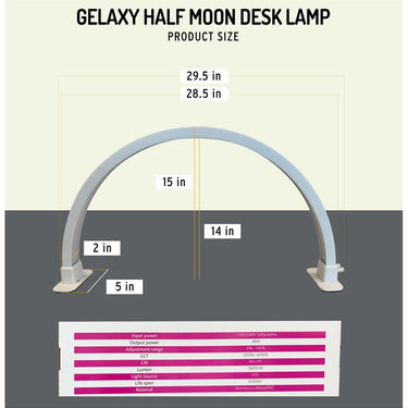 Gelaxy Half Moon LED Manicure Lamp - Pink