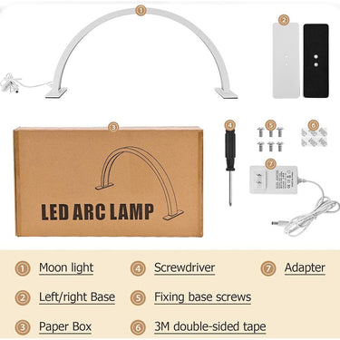 Gelaxy Half Moon LED Manicure Lamp with Crystal Accents- White