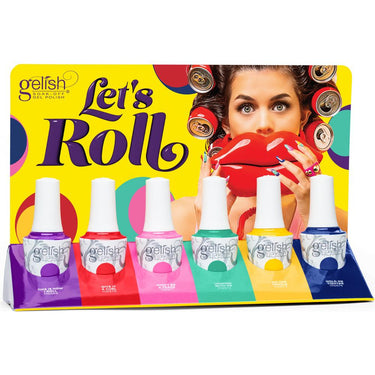 Gelish Gel Polish Let's Roll Collection / 6 Piece Display