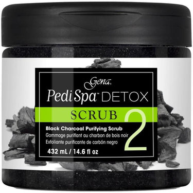 Gena Pedi Spa Detox Black Charcoal Scrub / 14.6 fl. oz. - 432 mL.