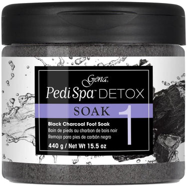Gena Pedi Spa Detox Black Charcoal Soak / 15.5 oz. - 440 grams
