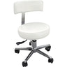 Giana Technician Stool with Rounded Back / White by Meishida