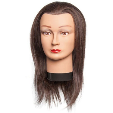 Giselle Manikin Head / 100% Human Hair / 18"-20" Hair Length / Brown Hair by Diane Mannequins