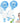 Glacial Bliss Calming Cryo Globes for Facials, Waxing and Other Treatments / 2 Blue Globes