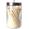 Glass Sundry Jar With Stainless Steel Lid / 4"
