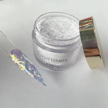 Glitterbels Glitter Acrylic Powder - Sea Foam Flake / 0.98 oz.