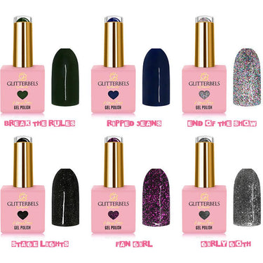 Glitterbels Hema-Free Gel Polish - Rock Chick 6 Piece Collection
