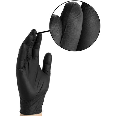 GlovePlus Black Nitrile Industrial Latex-Free PF Disposable Gloves | 5 mil Thick | Sizes S-XXL | 100 Gloves/Box; 10 Boxes/Case = Case of 1,000 by Ammex