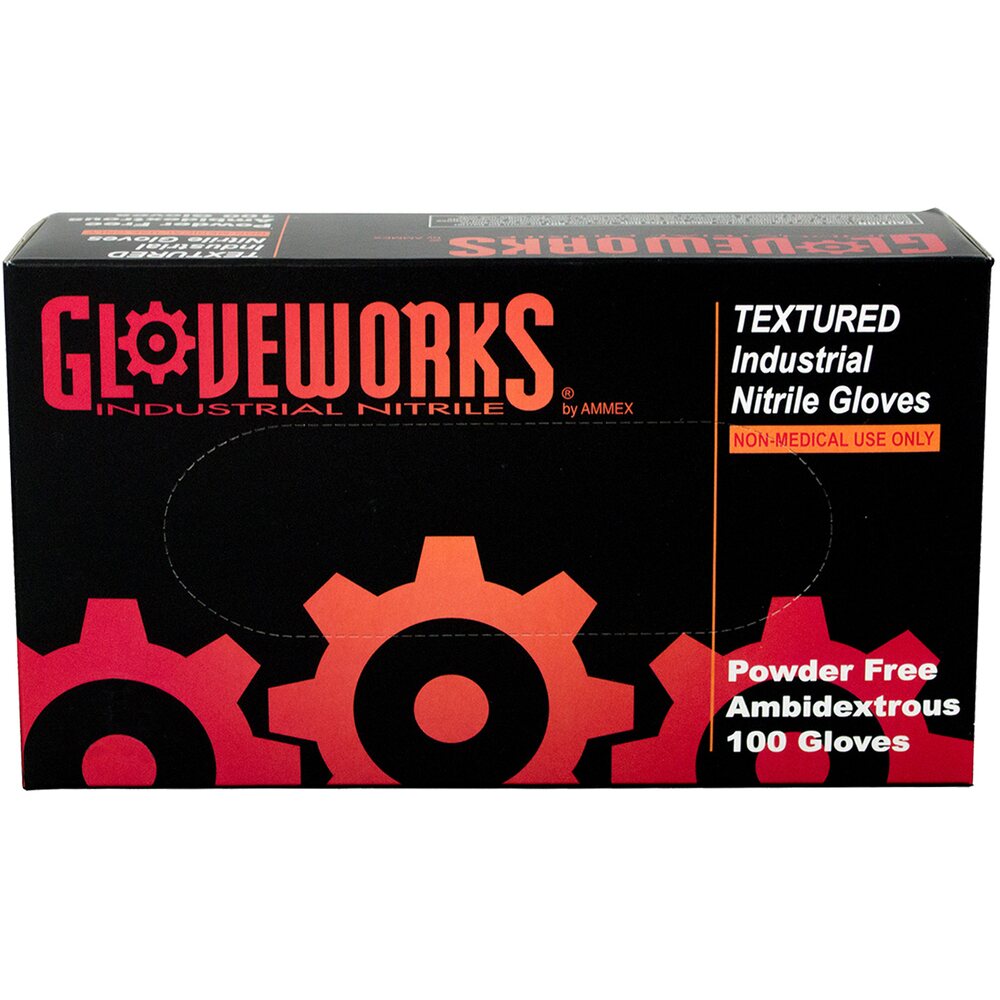 GLOVEWORKS Blue Vinyl Light-Industrial Disposable Gloves, 3 Mil, Food GLOVEWORKS Blue Vinyl Light-Industrial Disposable Gloves, 3 Mil, Food