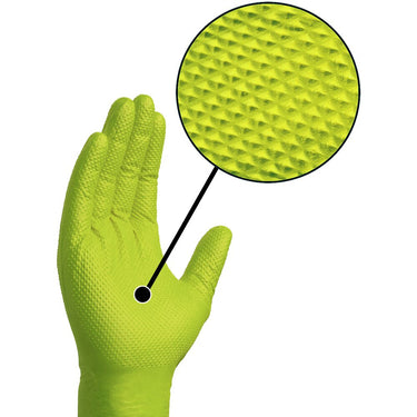 Gloveworks HD Green Nitrile Industrial Latex-Free PF Disposable Gloves | 8-9 mil Thick | Sizes M-XXL | 100 Gloves/Box; 10 Boxes/Case = Case of 1,000 by Ammex