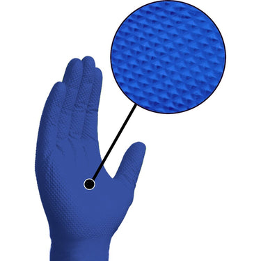 Gloveworks HD Royal Blue Nitrile Latex-Free PF Disposable Gloves | 6 mil Thick | Sizes M-XXL | 100 Gloves/Box; 10 Boxes/Case = Case of 1,000 by Ammex