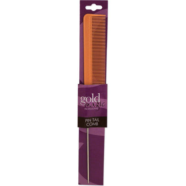 Gold Magic - Imitation Bone Pin Tail Comb - 8" - Ideal For Teasing Hair And Long Metal Tail Is Perfect For Sectioning And Folding Foils