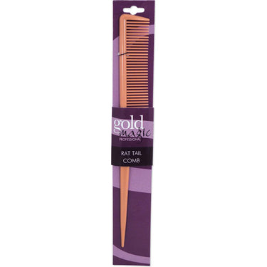 Gold Magic - Imitation Bone Rat Tail Comb - 9" - Perfect For Teasing And Backcombing And Long Tail Is Great For Sectioning Hair