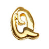 Gold Nail Charms - "Q" Character / Pack 20-Count by Charm Nails
